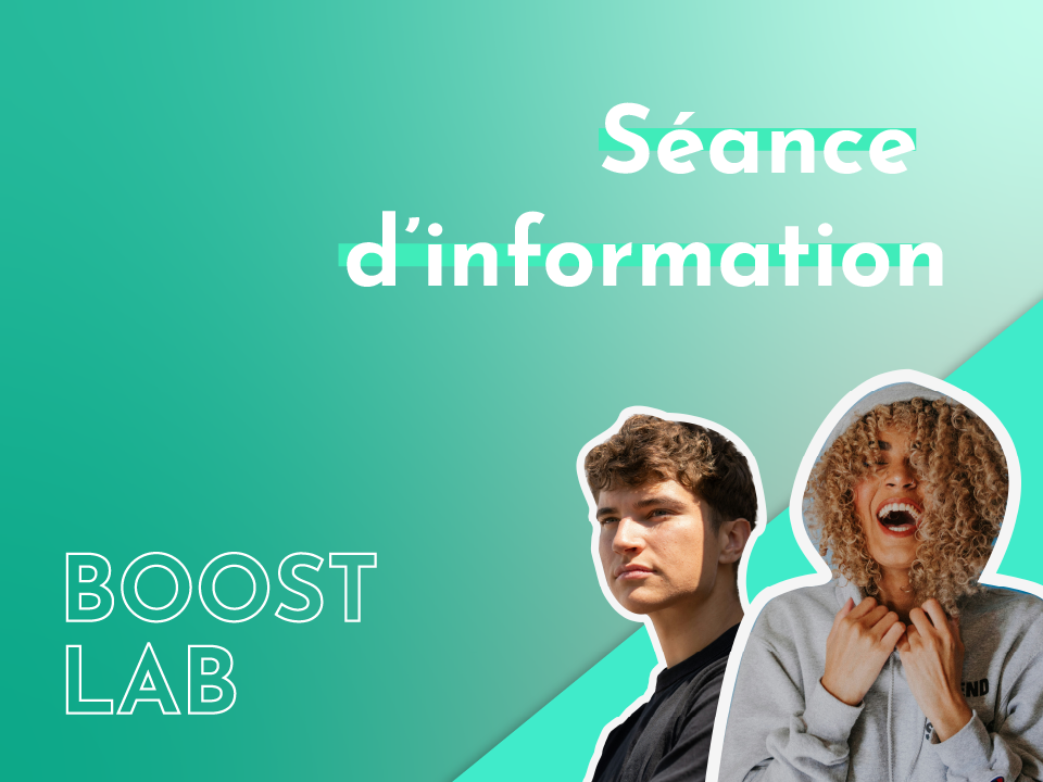 Visuel pour les séances d'information BoostLab